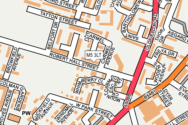 M5 3LT map - OS OpenMap – Local (Ordnance Survey)