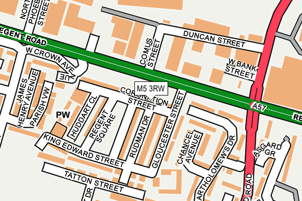 M5 3RW map - OS OpenMap – Local (Ordnance Survey)