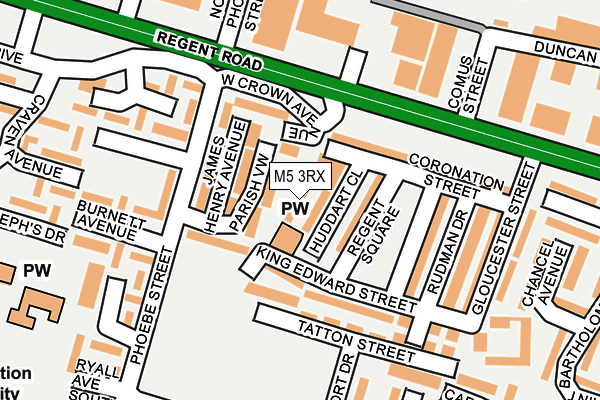 M5 3RX map - OS OpenMap – Local (Ordnance Survey)