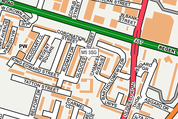 M5 3SG map - OS OpenMap – Local (Ordnance Survey)