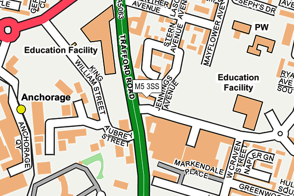 M5 3SS map - OS OpenMap – Local (Ordnance Survey)