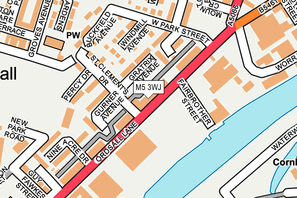 M5 3WJ map - OS OpenMap – Local (Ordnance Survey)