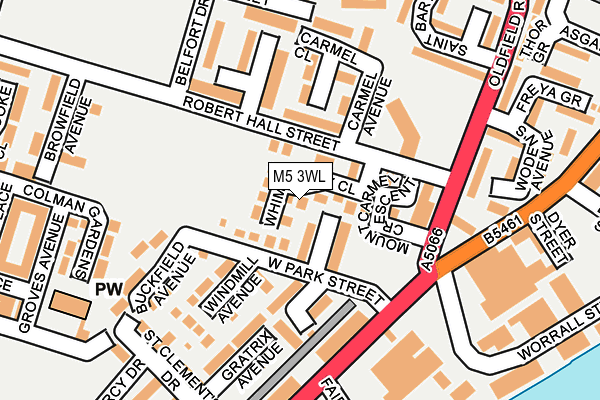 M5 3WL map - OS OpenMap – Local (Ordnance Survey)