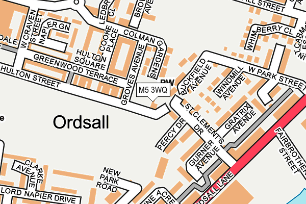 M5 3WQ map - OS OpenMap – Local (Ordnance Survey)