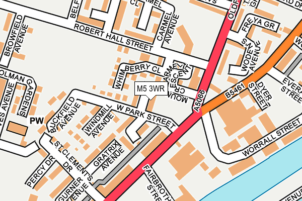 M5 3WR map - OS OpenMap – Local (Ordnance Survey)