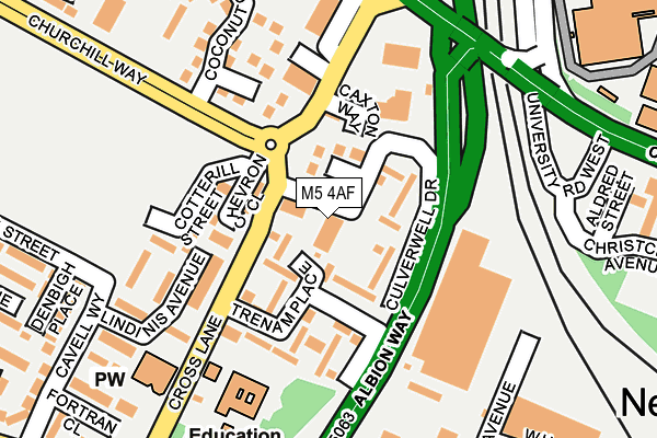 M5 4AF map - OS OpenMap – Local (Ordnance Survey)