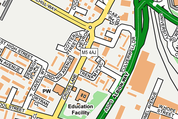 M5 4AJ map - OS OpenMap – Local (Ordnance Survey)