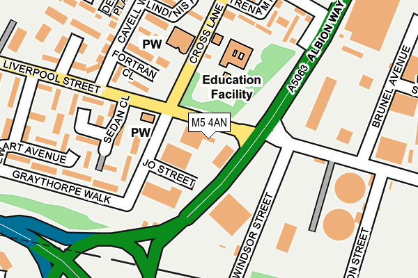 M5 4AN map - OS OpenMap – Local (Ordnance Survey)