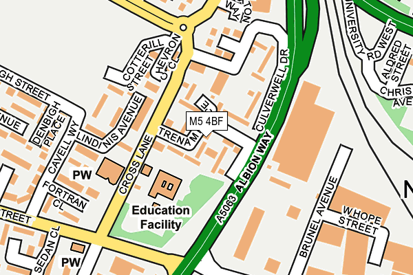 M5 4BF map - OS OpenMap – Local (Ordnance Survey)