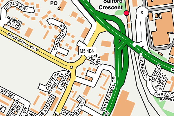 M5 4BN map - OS OpenMap – Local (Ordnance Survey)