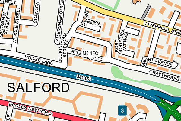 M5 4FQ map - OS OpenMap – Local (Ordnance Survey)