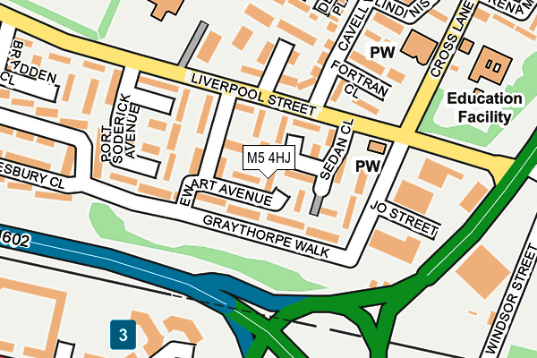 M5 4HJ map - OS OpenMap – Local (Ordnance Survey)
