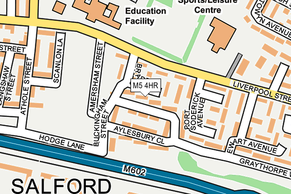 M5 4HR map - OS OpenMap – Local (Ordnance Survey)