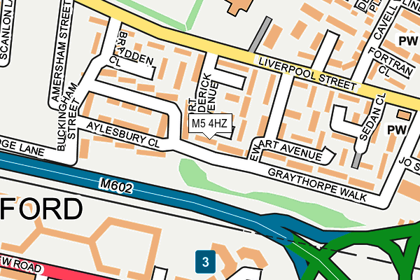M5 4HZ map - OS OpenMap – Local (Ordnance Survey)