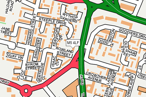 M5 4LF map - OS OpenMap – Local (Ordnance Survey)