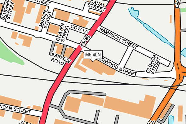 M5 4LN map - OS OpenMap – Local (Ordnance Survey)