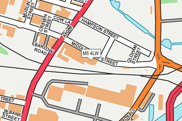 M5 4LW map - OS OpenMap – Local (Ordnance Survey)
