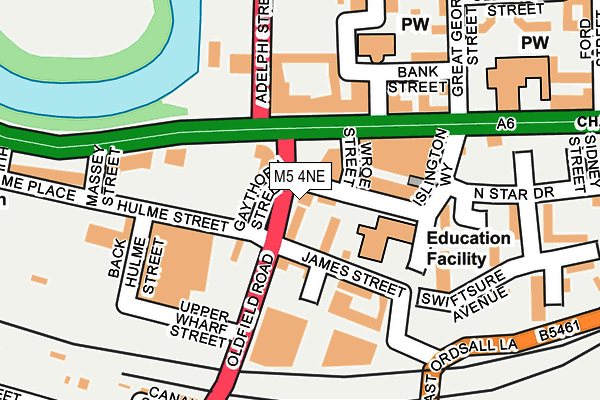 M5 4NE map - OS OpenMap – Local (Ordnance Survey)