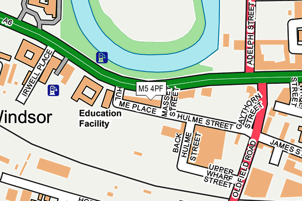 M5 4PF map - OS OpenMap – Local (Ordnance Survey)