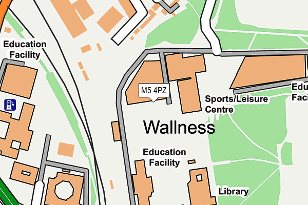 M5 4PZ map - OS OpenMap – Local (Ordnance Survey)