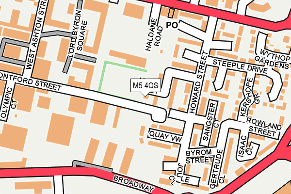 M5 4QS map - OS OpenMap – Local (Ordnance Survey)