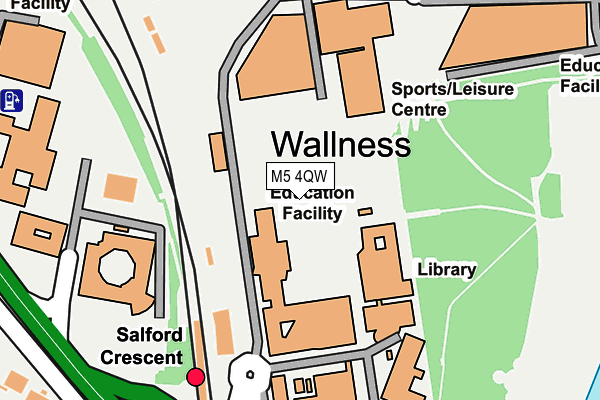 M5 4QW map - OS OpenMap – Local (Ordnance Survey)