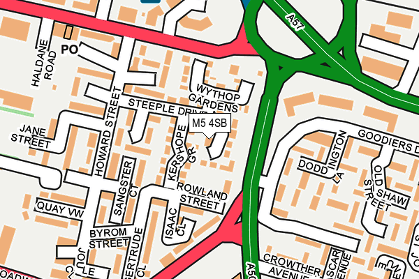 M5 4SB map - OS OpenMap – Local (Ordnance Survey)