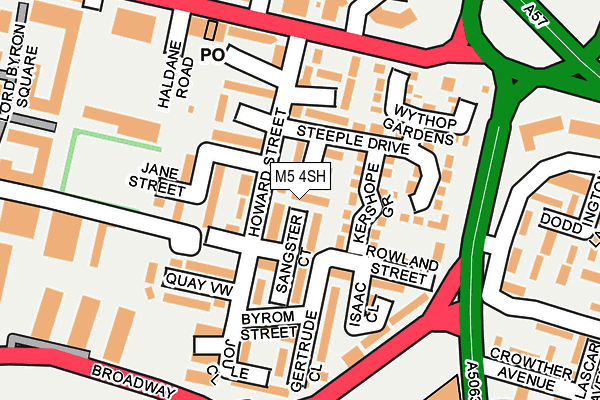 M5 4SH map - OS OpenMap – Local (Ordnance Survey)