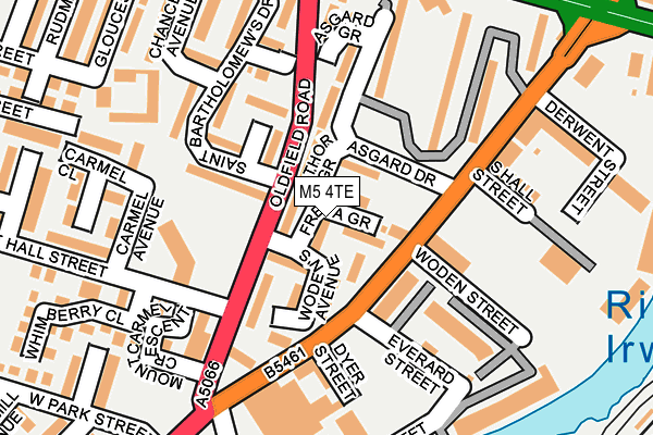 M5 4TE map - OS OpenMap – Local (Ordnance Survey)