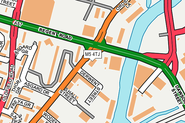 M5 4TJ map - OS OpenMap – Local (Ordnance Survey)