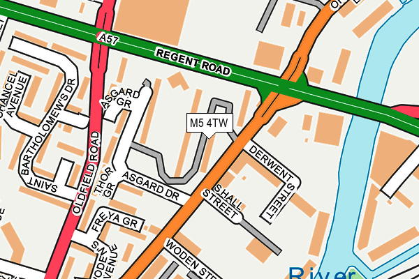 M5 4TW map - OS OpenMap – Local (Ordnance Survey)