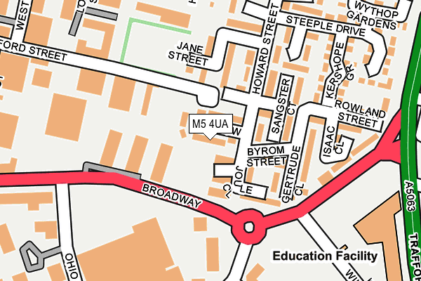 M5 4UA map - OS OpenMap – Local (Ordnance Survey)