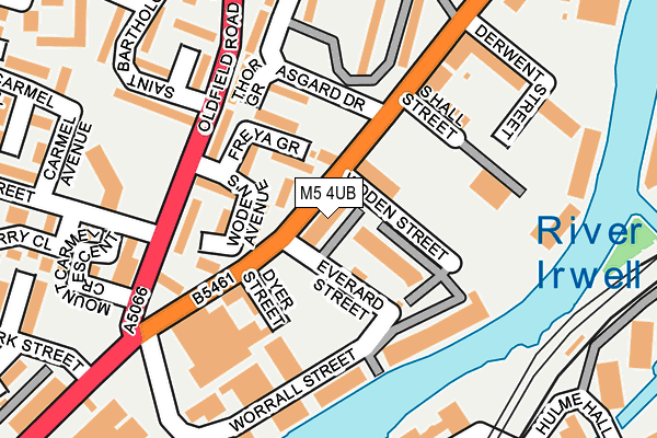 M5 4UB map - OS OpenMap – Local (Ordnance Survey)