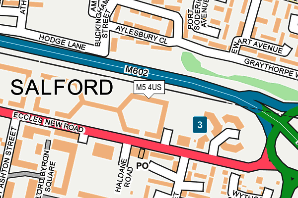 M5 4US map - OS OpenMap – Local (Ordnance Survey)