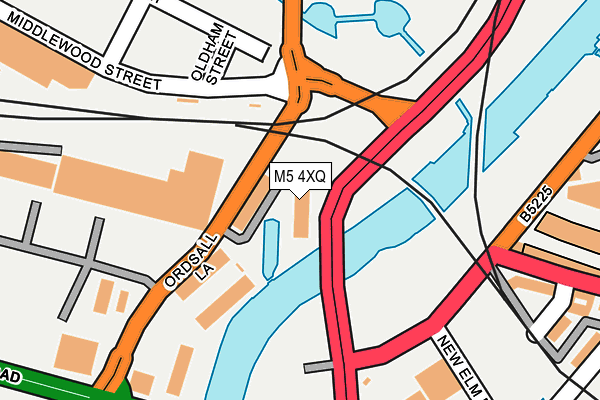 M5 4XQ map - OS OpenMap – Local (Ordnance Survey)