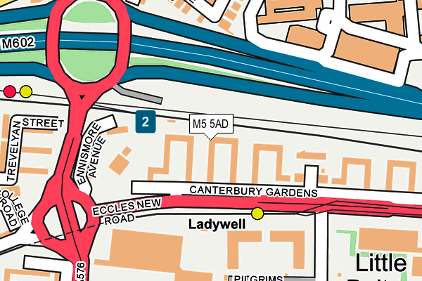 M5 5AD map - OS OpenMap – Local (Ordnance Survey)