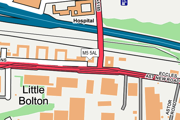 M5 5AL map - OS OpenMap – Local (Ordnance Survey)