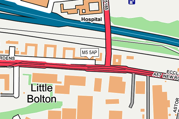 M5 5AP map - OS OpenMap – Local (Ordnance Survey)