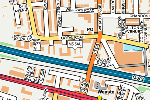 M5 5AU map - OS OpenMap – Local (Ordnance Survey)