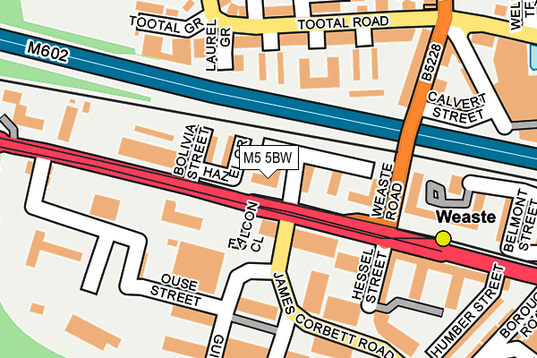 M5 5BW map - OS OpenMap – Local (Ordnance Survey)