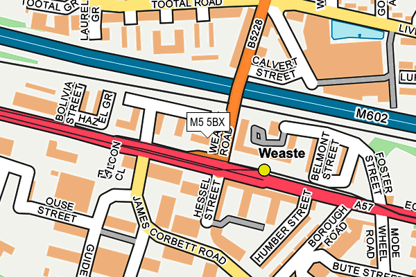 M5 5BX map - OS OpenMap – Local (Ordnance Survey)