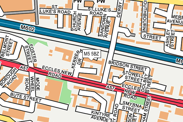 M5 5BZ map - OS OpenMap – Local (Ordnance Survey)