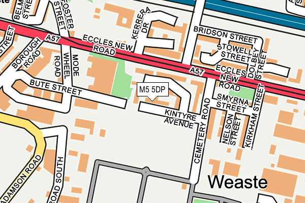 M5 5DP map - OS OpenMap – Local (Ordnance Survey)