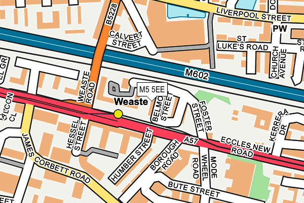 M5 5EE map - OS OpenMap – Local (Ordnance Survey)