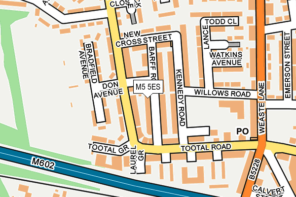 M5 5ES map - OS OpenMap – Local (Ordnance Survey)