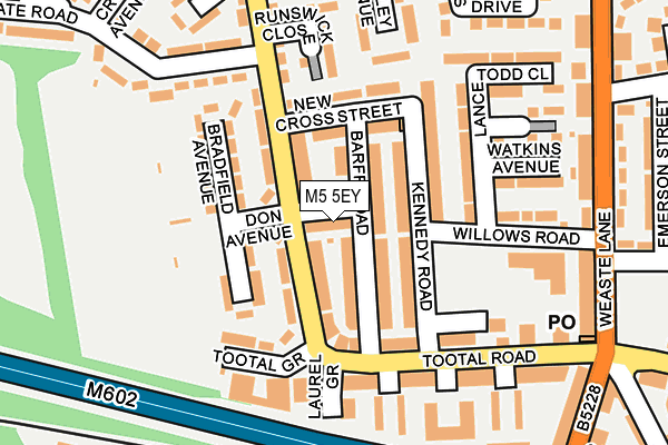 M5 5EY map - OS OpenMap – Local (Ordnance Survey)