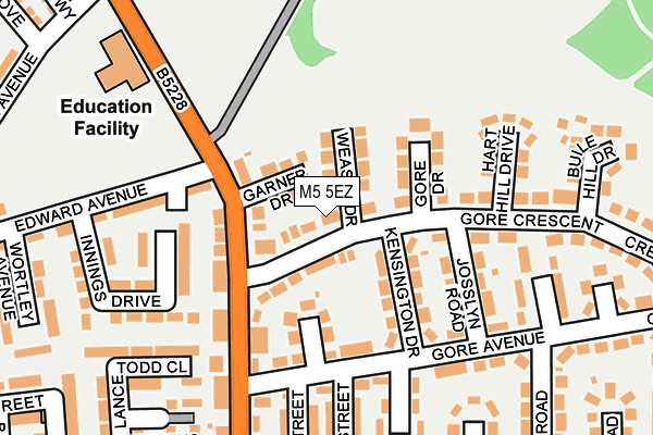 M5 5EZ map - OS OpenMap – Local (Ordnance Survey)