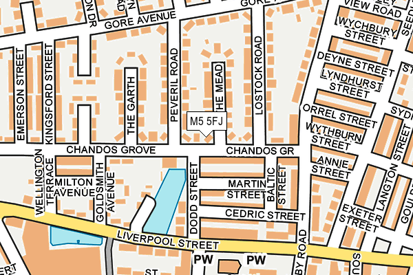M5 5FJ map - OS OpenMap – Local (Ordnance Survey)