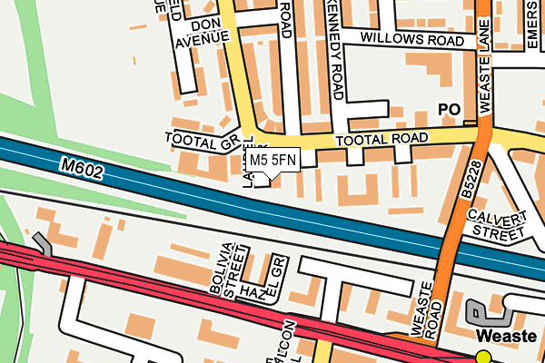 M5 5FN map - OS OpenMap – Local (Ordnance Survey)