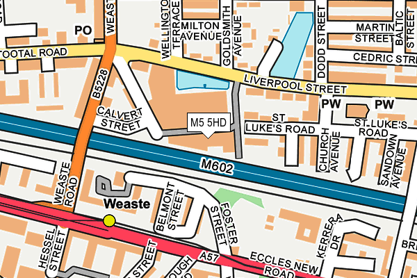 M5 5HD map - OS OpenMap – Local (Ordnance Survey)